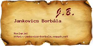 Jankovics Borbála névjegykártya