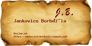 Jankovics Borbála névjegykártya